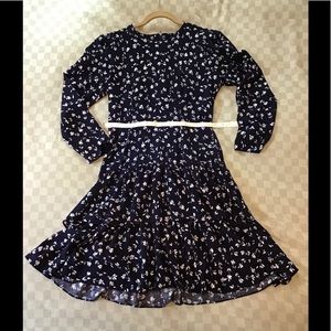 Jane Singer Vintage Floral Navy Dress